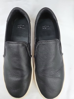 UGG Womens Cahlvan Black Leather Slip-on Loafers Size 8 S/N  display picture 2