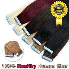 Tape In Hair Extensions Human Hair Invisibel Skin Weft Thick Balayage Highlight