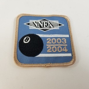 VNEA 2003 2004 Valley National 8 Ball Pool League Association Patch Blue Vintage