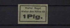 [14580] - NOTGELD HAMBURG, Walter Nagel, Hinter den Höfen 49, 1 Pf, o. D. (um 19