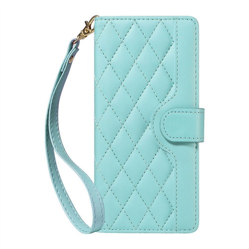 Grid Leather Wallet Strap Phone Case for Samsung A40 A50 A70 A12 A32 A12 A20E J6 - Picture 14 of 20