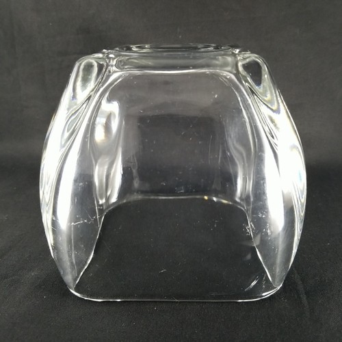 Square Clear Glass Bowl 4" Across 4.25" Tall Great for Nuts Candy or Dips Heavy - Picture 4 of 6