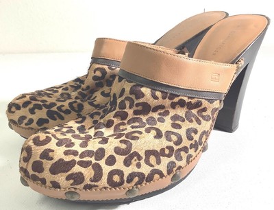 clogs leopard print