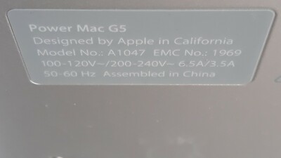 ③AppleMacG5 A1047 EMC 2061(Early 2005作動品 Apple Power Mac G5 Computer A1047 EMC No:1969 | eBay