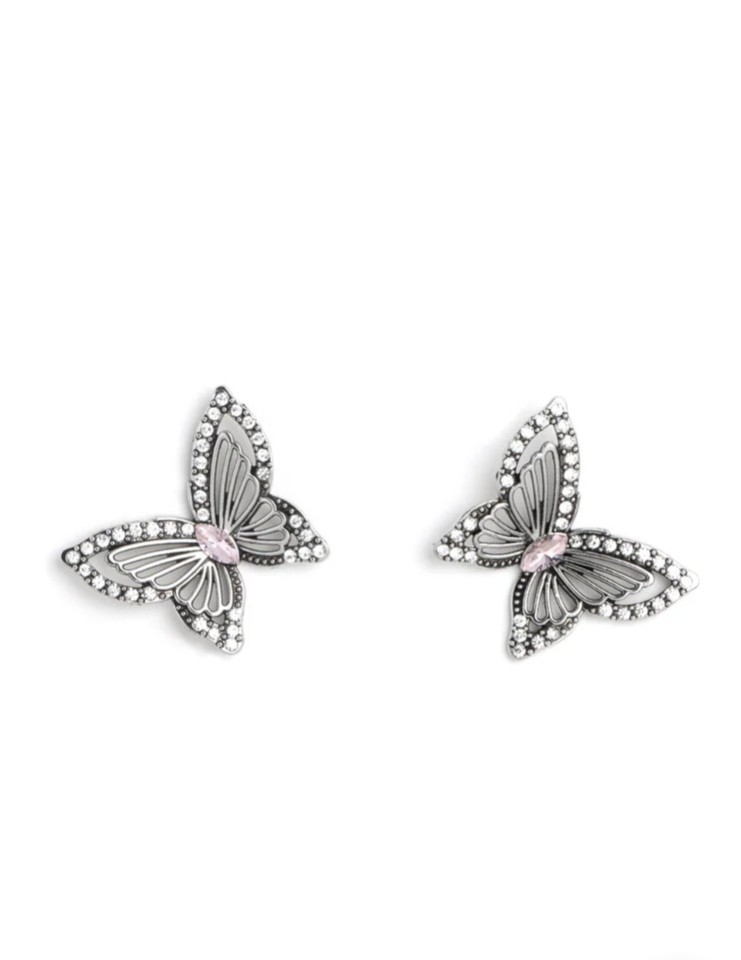 Paparazzi Wispy Wings Pink Butterfly Post Earring eBay