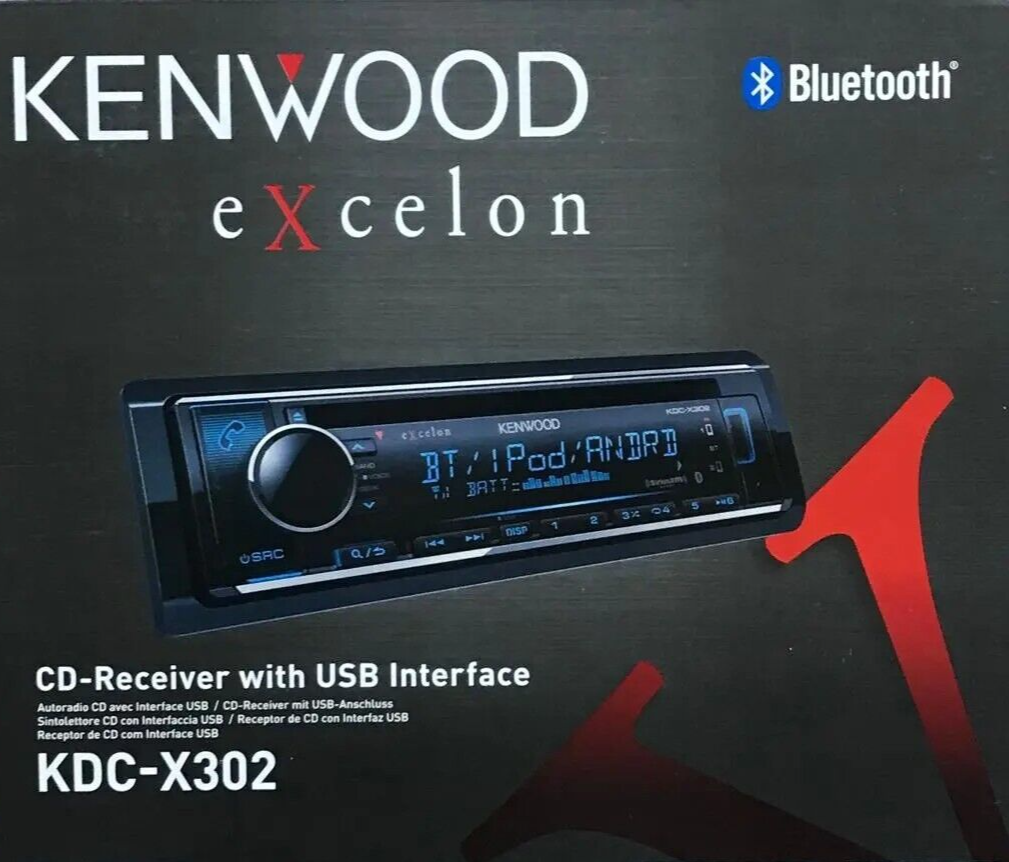 Kenwood Excelon KDC-X302 Bluetooth CD Player iPhone Android AM FM USB ...