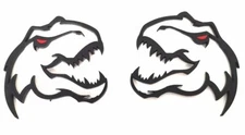 T-Rex Emblems for TRX Ram 1500 Fender Badge Hellcat Style Head Red Trex Eyes NEW