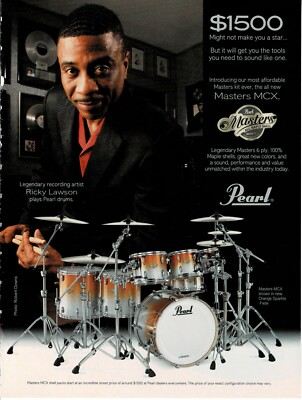 PEARL DRUMS - RICKY LAWSON -  Print Advertisement