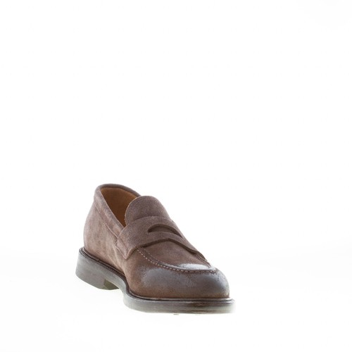 GREEN GEORGE scarpe uomo Mocassino artigianale in crosta washed tortora - Imagen 6 de 7