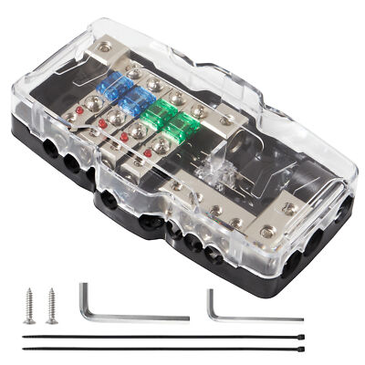 Auto Wohnwagen Verteilerblock Mini ANL Sicherungskasten Batterie Verteiler 4 Way
