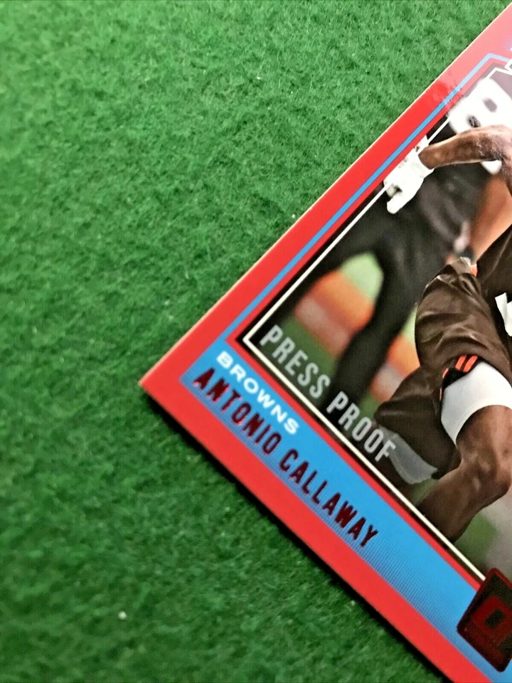 2018 Donruss #341 RC Red press proof Antonio Callaway Chiefs Bears - Image 2 of 4