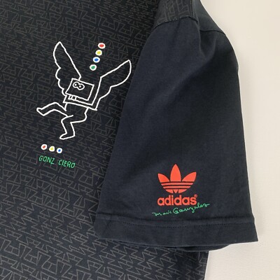 2009 Adidas Gonz Ciero Mark Gonzales Black Cotton T-Shirt Mens Size M