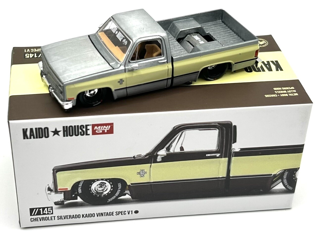 KAIDO HOUSE MINI GT CHASE CHEVROLET SILVERADO VINTAGE SPEC V1 SQUAREBODY