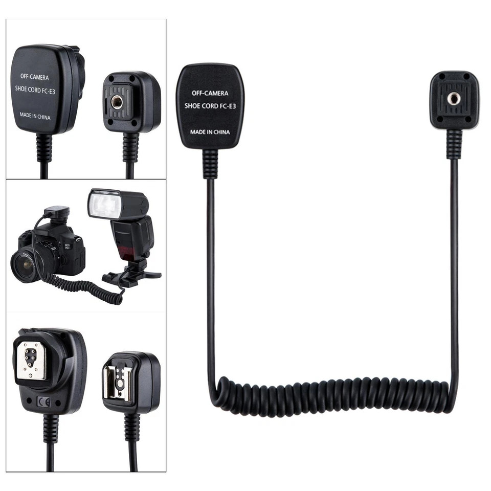 300cm/10ft TTL Off-Camera Hot Shoe Flash Sync Cable Cord for Canon - Image 4 of 4