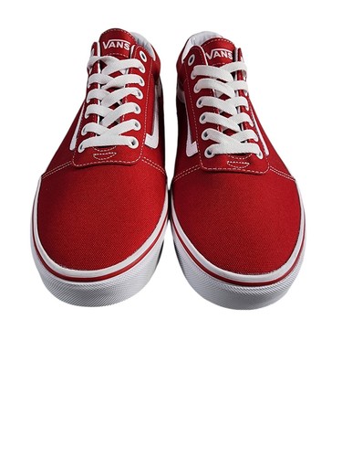 VANS Ward Of The Wall Skate Shoes Low Men Size 12 Racing Red White Lace Up Shoe - Picture 8 of 21
