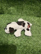 Vintage 1985 Tonka Pound Puppy white with brown spots, no collar free shipping