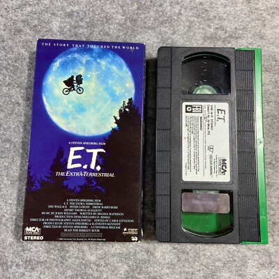 E.T. The Extra Terrestrial VHS 1982 Rare Green and Black Tape Spielberg VINTAGE