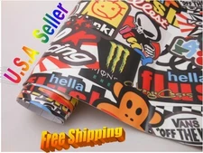 1 STICKER BOMB SHEET 15"x30" Hellaflush VINYL FILM FOR CAR WRAP WITH AIR FREE 
