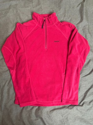 Reebok Damengröße Small 1/4-Reißverschluss Fleece-Sportjacke pink Reißverschluss Pullover