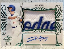 2021 Leaf Trinity - Jake Vogel Dodgers Patch Auto /75 - Green Refractor