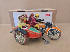 PAYA Blechspielzeug Motorrad mit Beiwagen Moto Tuf Tuf 1936 - 29 cm