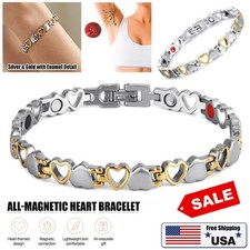 Magnetic Bracelets for Women Titanium Steel Bracelet Adjustable Gauss Magnets US