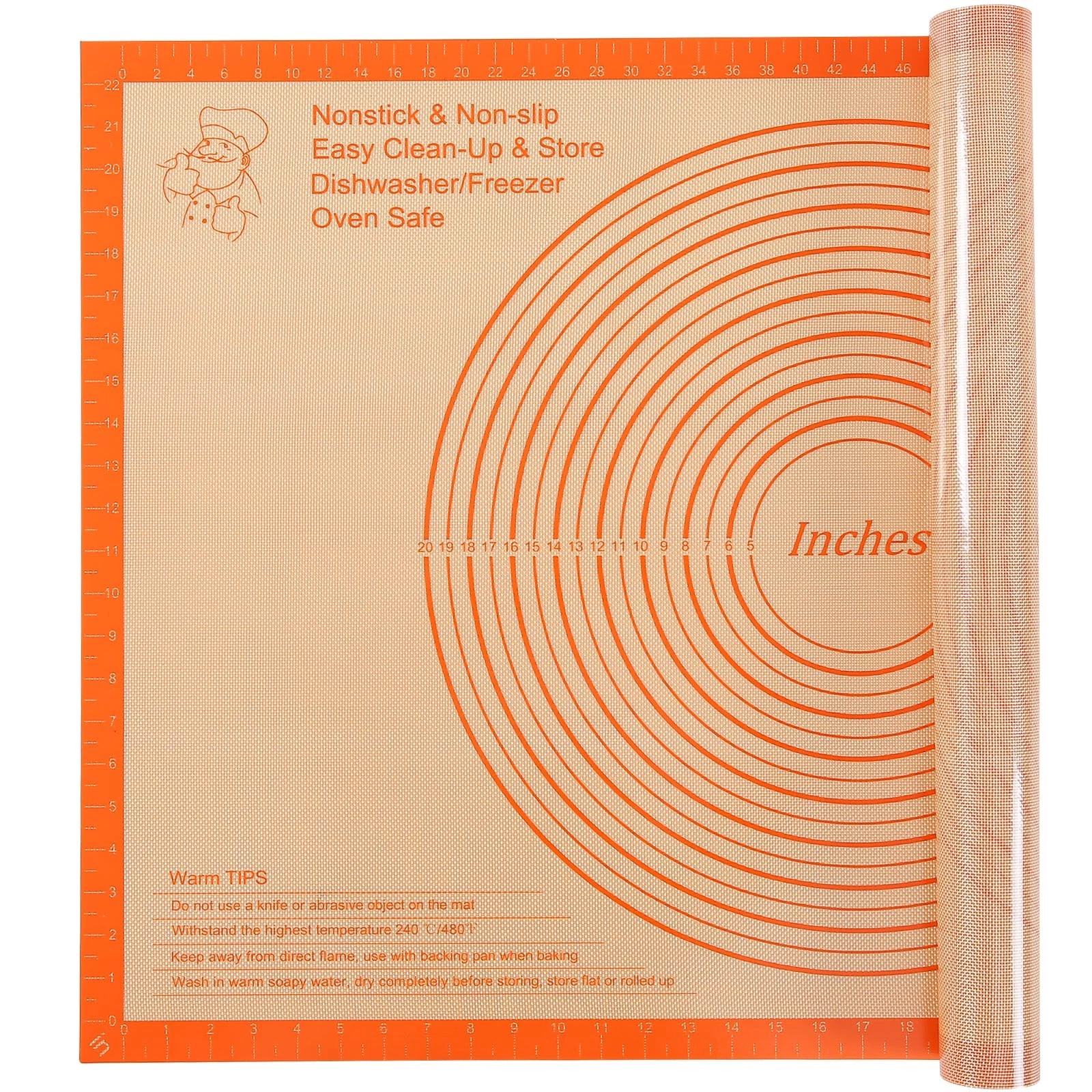 Silicone Pastry Mat 36x24 Inch Extra Large Baking Mat, Nonstick Kitchen Count...
Opens in a new wind