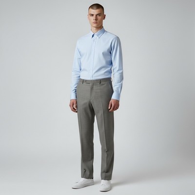 Canali 1934 Dress Pants Mens 34 Gray Micro Check Wool Classic Fit Made In Italy