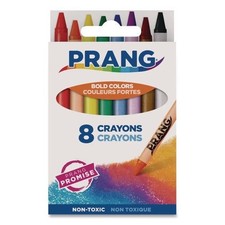 Prang Crayons Made with Soy, Regular Size, Assorted Colors, 8/Box, 2 Boxes/Pack