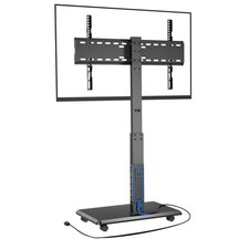 Rolling TV Stand with Power Outlet, Mobile TV Stand for 32-75 Inch TVs up to ...