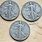 Lot 3 Walking Liberty Half Dollar U.S. .50 Cents 1945 1945 1944