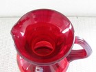 Vintage Hand Made Blenko Glass Ruby Red 7" Pitcher — photo 3
