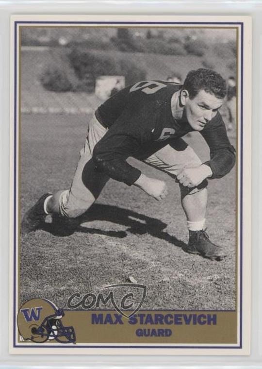1992 Pacific Washington Huskies Football Greats Max Starcevich #42 1p8