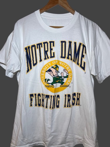 Camiseta vintage años 90 Notre Dame Fighting Irish para hombre XXL puntada única EE. UU. - Imagen 2 de 7