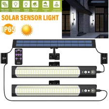 1-2Pcs Double Head LED Pendant Light Solar Power Outdoor Indoor Garden Shed Lamp