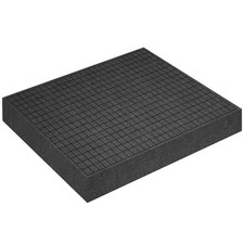 Black Perforated Pick And Pluck Polyurethane Foam Padding Sheet 16x12x3 Inch