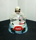 Vintage Coca-Cola Snow Globe Arctic Polar Bear Collectible Hardees 2003