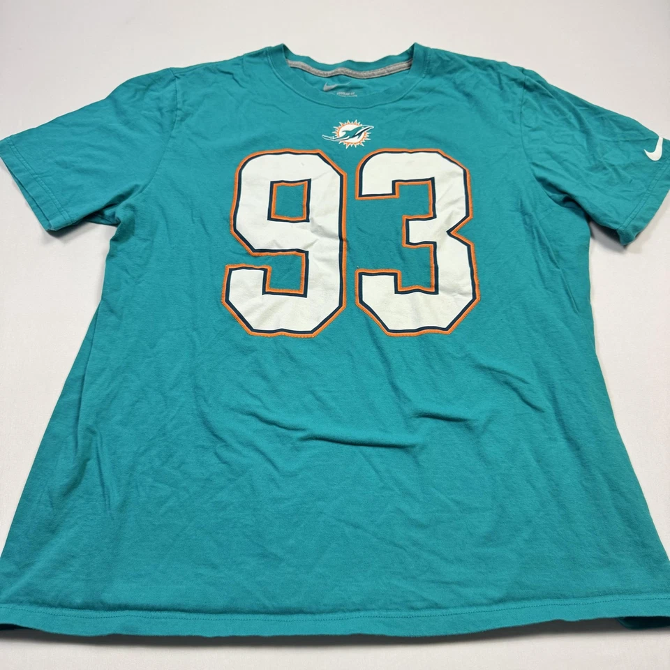 Camiseta Nike Miami Dolphins Para Hombres XL Teal Aqua NFL Fútbol Ndamukong Suh 93 Camiseta Foto 2 de 4