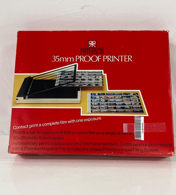 Paterson 35mm Contact Proof Printer Film Photography Darkroom Tool, New In Box