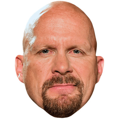 Steve Austin (Goatee) Celebrity Mask, Flat Card Face, Fancy Dress Mask