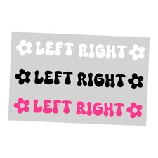 Left Right Car Sticker, Beautiful Rear View Mirror Decor White black pink