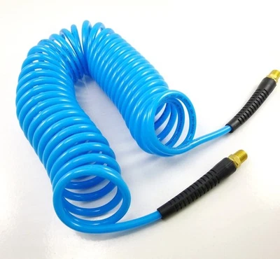 DYNAMIC POWER 25 Feet PU Recoil Air Hose With 1/4" MNPT 120 PSI Max