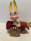 Extremely Rare Marx Peter Rabbit Eccentric Crazy Car 1950’s Wind Up Toy  ,Easter — photo 1