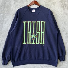 Vintage Jerzees Sweatshirt Men 2X Notre Dame Fighting Irish Crewneck Made in USA