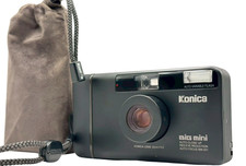     NEAR MINT Konica Big mini BM-301 Black Point  Shoot Film Camera From JAPAN