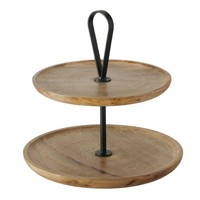Dekorative Etagere Aus Mangoholz, Kabir