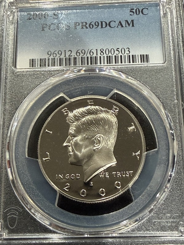 2000 S Gem Proof Kennedy Half Dollar PCGS Graded At PR 69 DCAM F-13