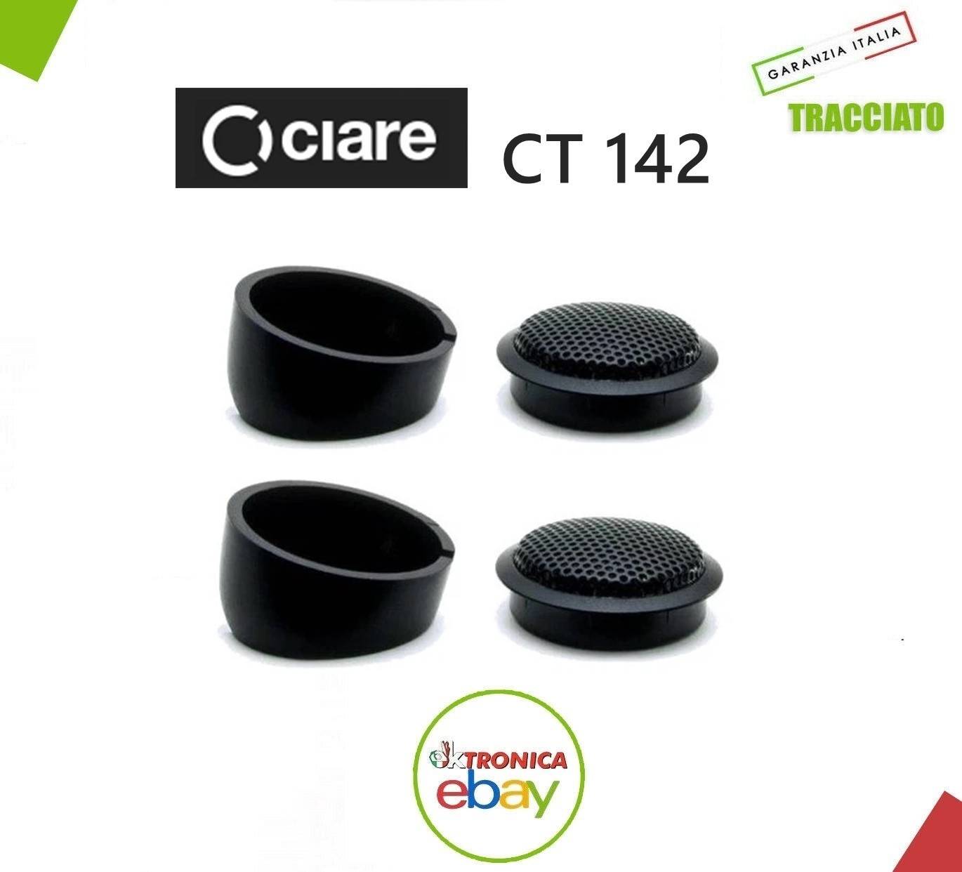 Ciare CT 142 Coppia Tweeter Neodimio 50W RMS | Audio Auto Alta Fedeltà