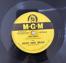 Bob Wills&His Texas Playboys-Boot Heel Drag/Faded Love-Rare Country 78-MGM10786