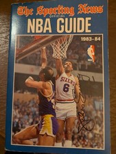 Julius Erving Signed 1983 NBA Guide Fantastic 